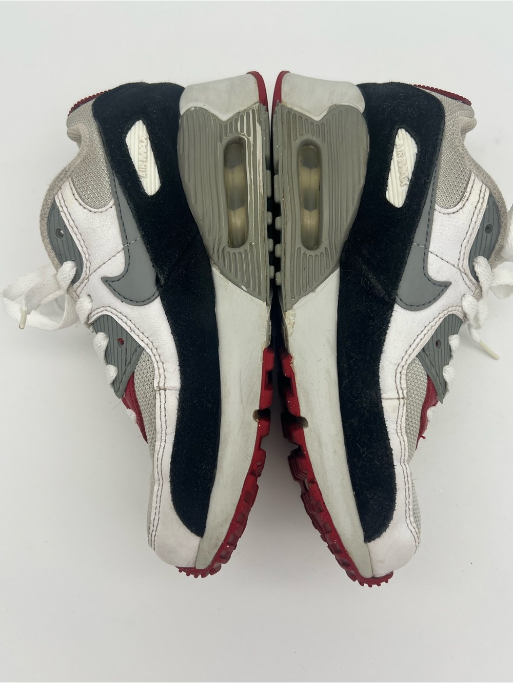 Nike Air Max Kids size 2Y Grey White Red sneakers boys shoes 2 athletic gym - Picture 5 of 9